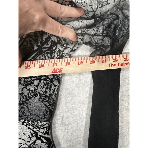 PAPILLON Black Knit Tunic Top Women’s Size Medium Asymmetrical Hem - Picture 3 of 6